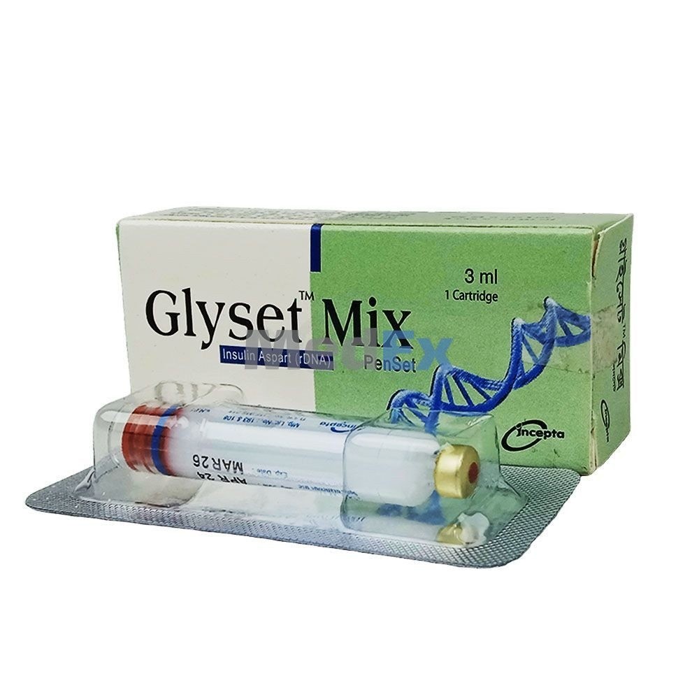 GLYSET Mix 100 IU/ml VAIL INJECTION 3ML