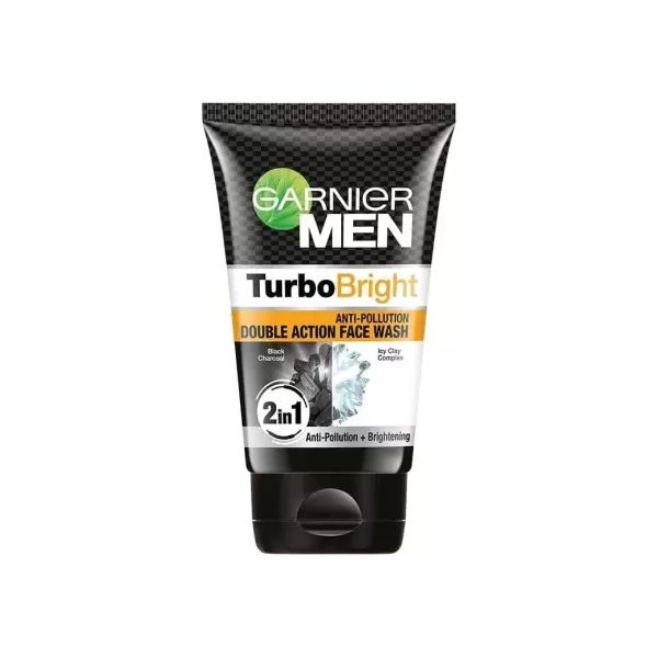 GARNIER MEN TURBO BRIGHT 2 IN 1 FACE WASH 100GM