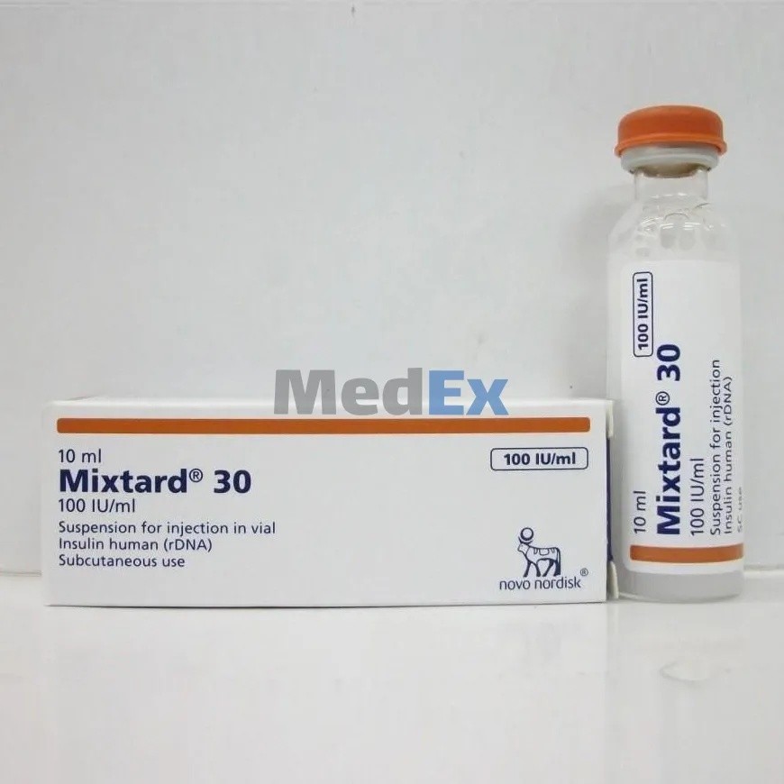 Mixtard 30 30%+70% in 100 IU/ml (Injection) 10 ml vial
