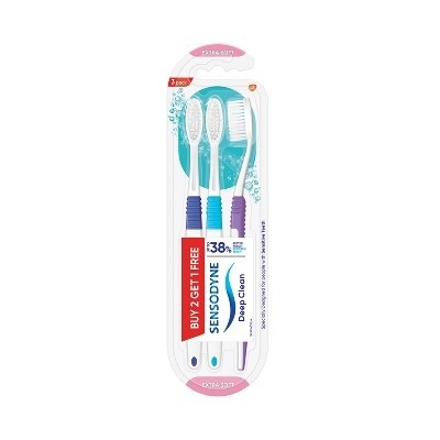 SENSODYNE DEEP CLEAN 3 PCS TOOTHBRUSH