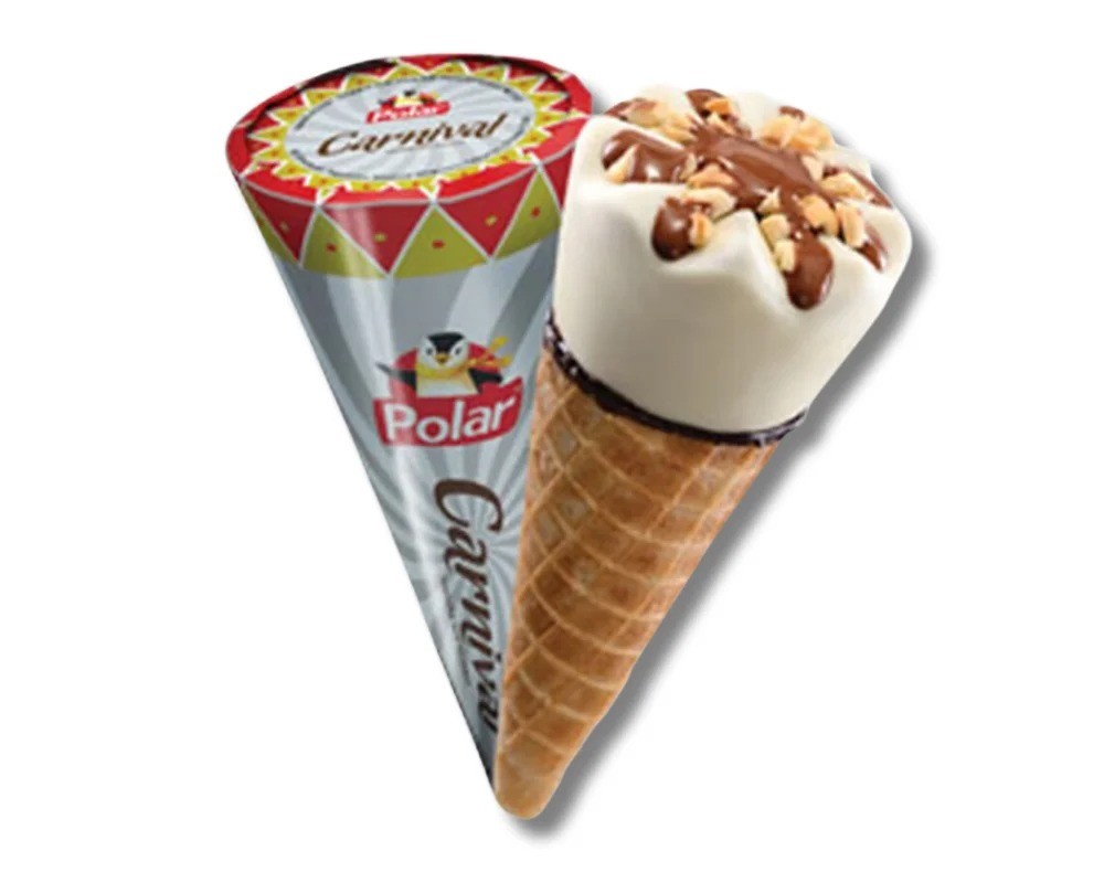 POLAR HAZELNUT CONE ICE