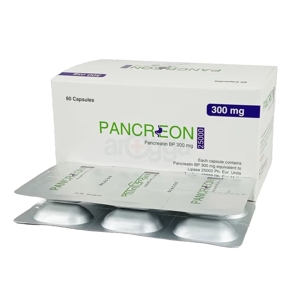 PANCREON 25000 (300MG) CAPSULE