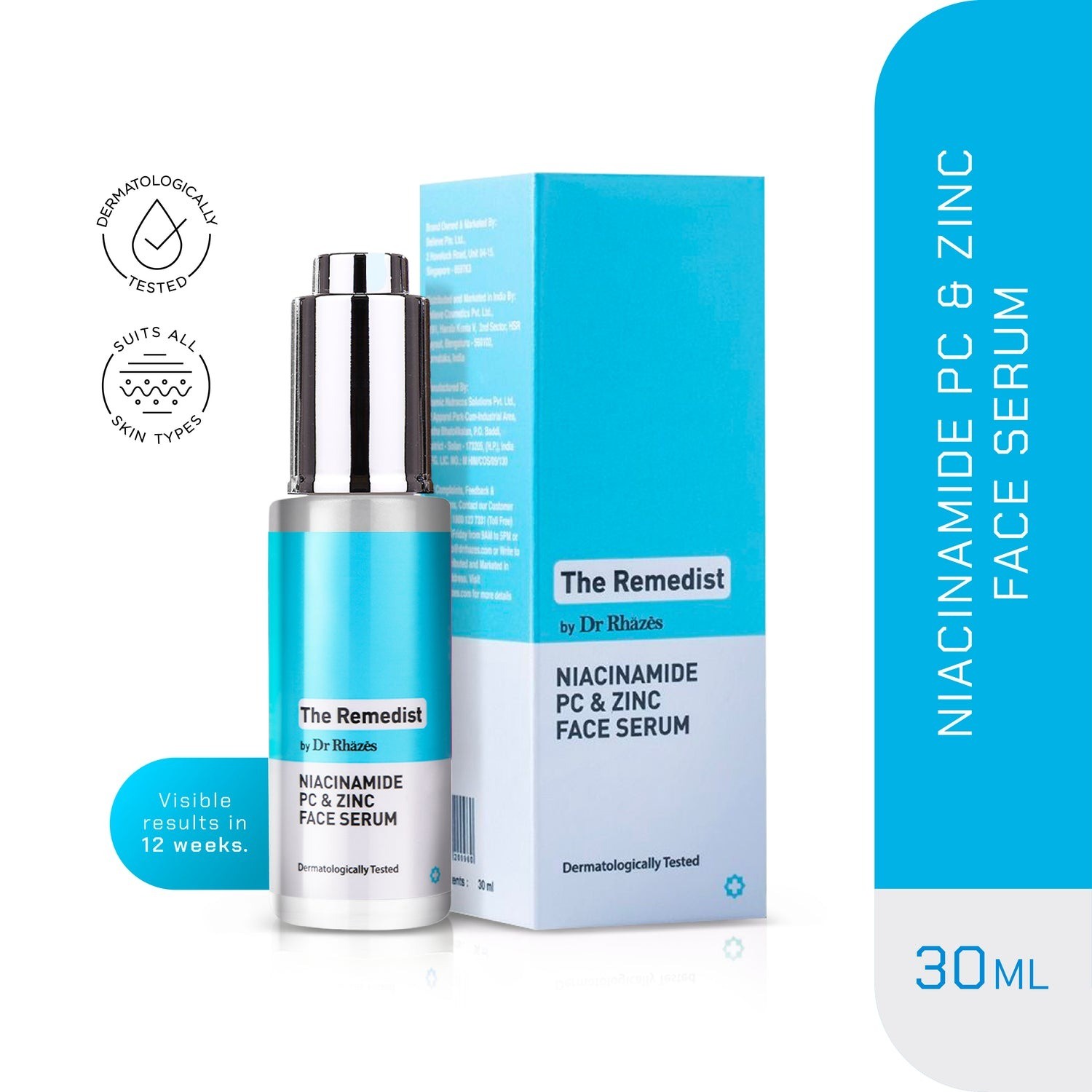 THE REMEDIST NIACINAMIDE PC & ZINC FACE SERUM 30 ML