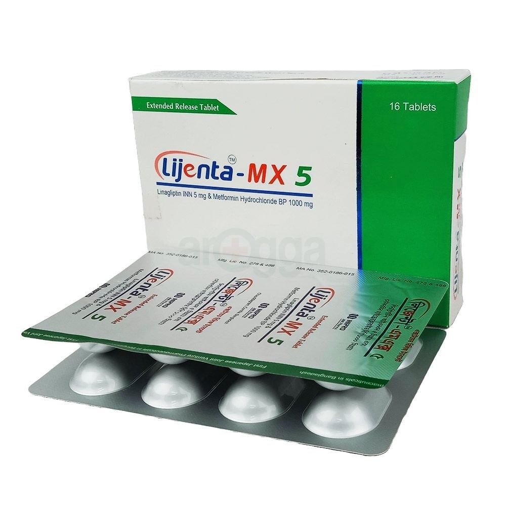 LIJENTA-MX 5 mg+1000 mg TABLET