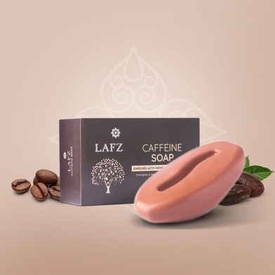 LAFZ CAFFEINE SOAP BRIGHTENS SKIN 100G