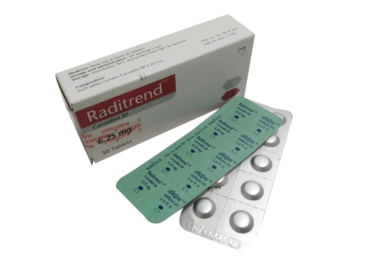 RADITREND 6.25MG TABLET