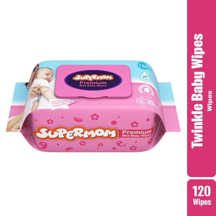 SUPERMOM MILD BABY WIPES 120 WIPES