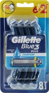 GILLETTE 3 BLUE COMFORT SHAVE REZER 6+2 PCS