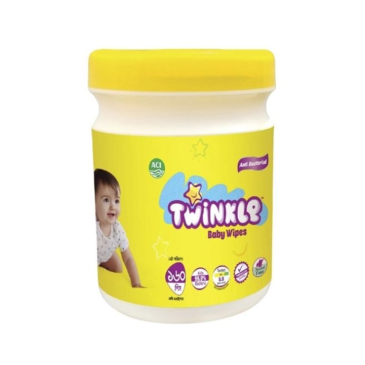 TWINKLE BABY WIPES (JAR) 120 pcs