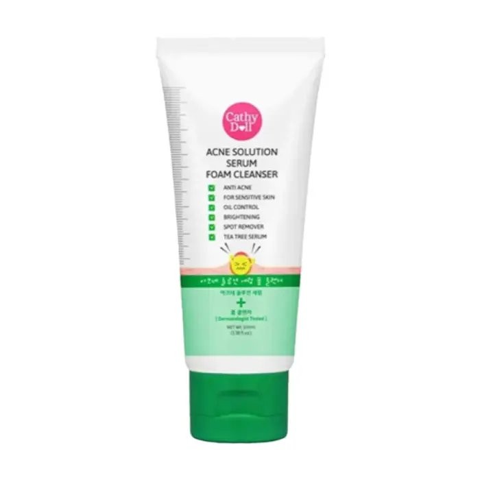 CATHY DOLL ACNE SOLUTION SERUM FOAM CLEANSER 100ML