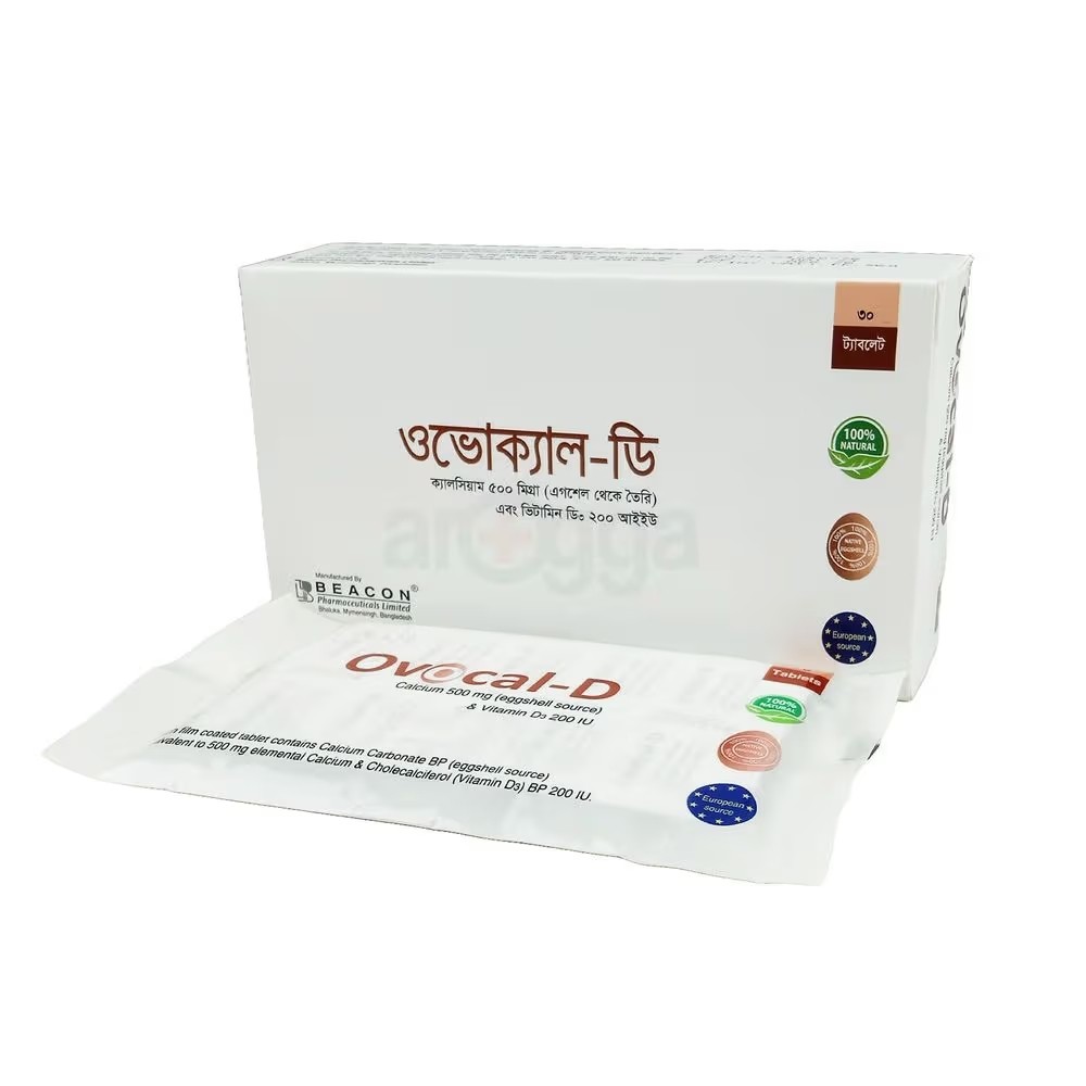 OVOCAL-D 500MG+200IU TABLET
