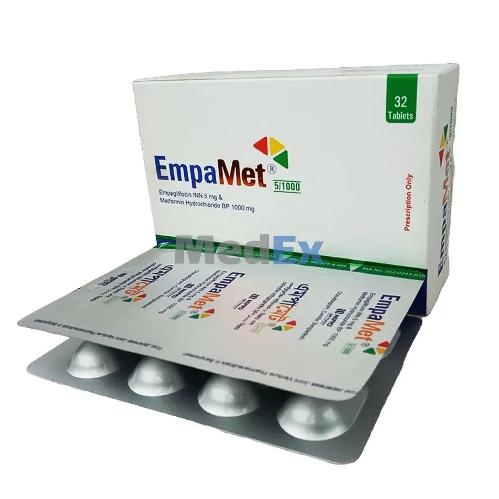 EMPAMET 5 mg + 1000 mg TABLET