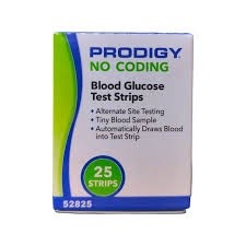 PRODIGY BLOOD GLUCOSE TEST STRIP 25 PCS