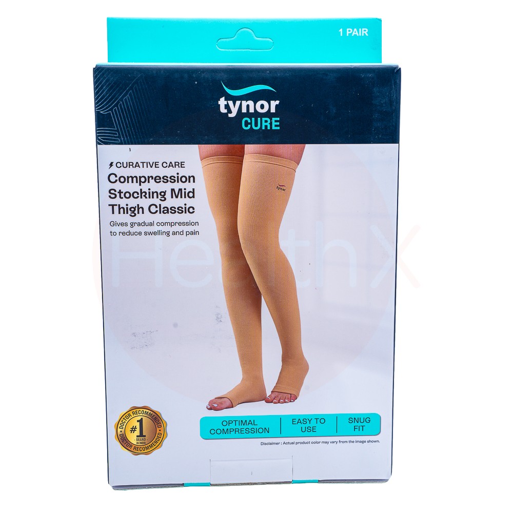 COMPRESSION STOCKING MID THIGH CLASSIC (TYNOR) SIZE: XXL