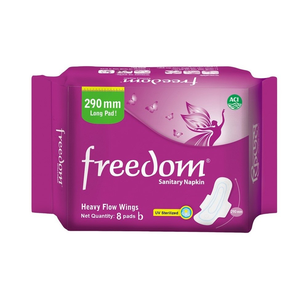 FREEDOM HEAVY FLOW WINGS 8 PADS NAPKINE