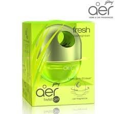 Godrej Aer Twist Dashboard Car Freshener Crush (Green) 45g