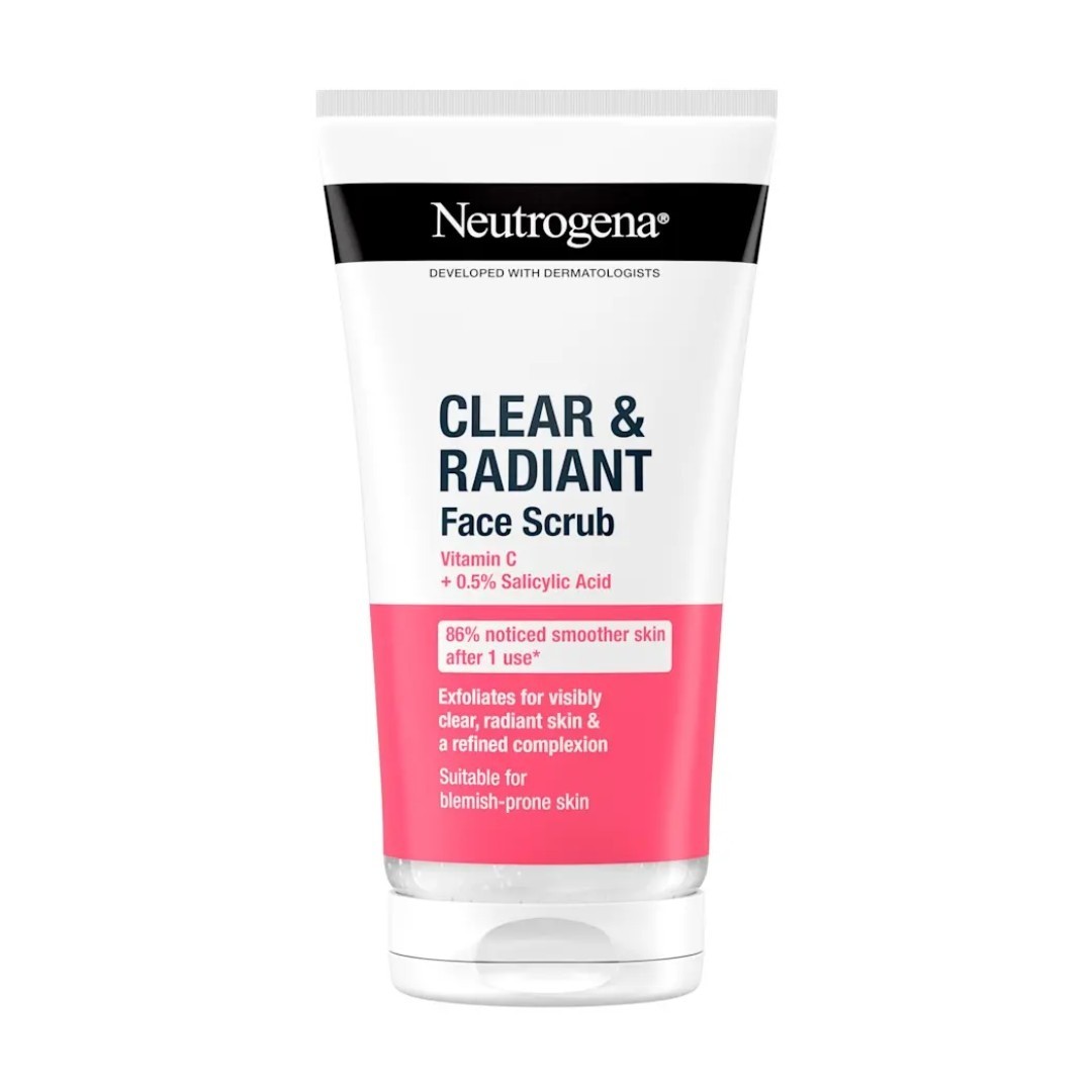 NEUTROGENA CLEAR & RADIANT FACE SCRUB 150 ML