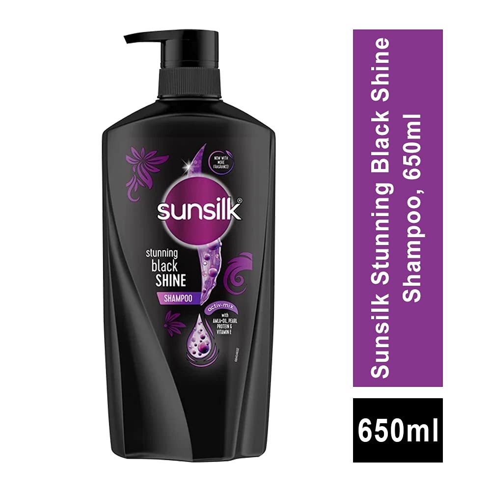 SUNSILK BLACK SHINE 650ml shampoo
