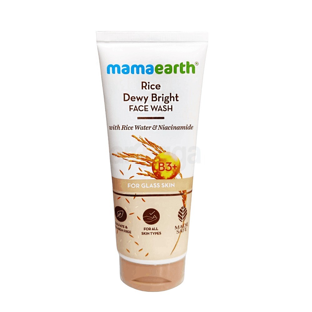 MAMAEARTH RICE DEWY BRIGHT FACE WASH 100 ML