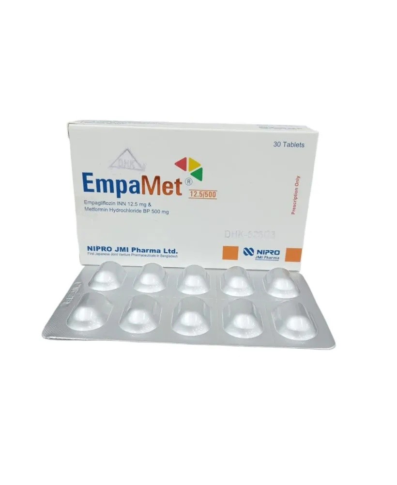 EMPAMET 12.5 mg + 500 mg TABLET