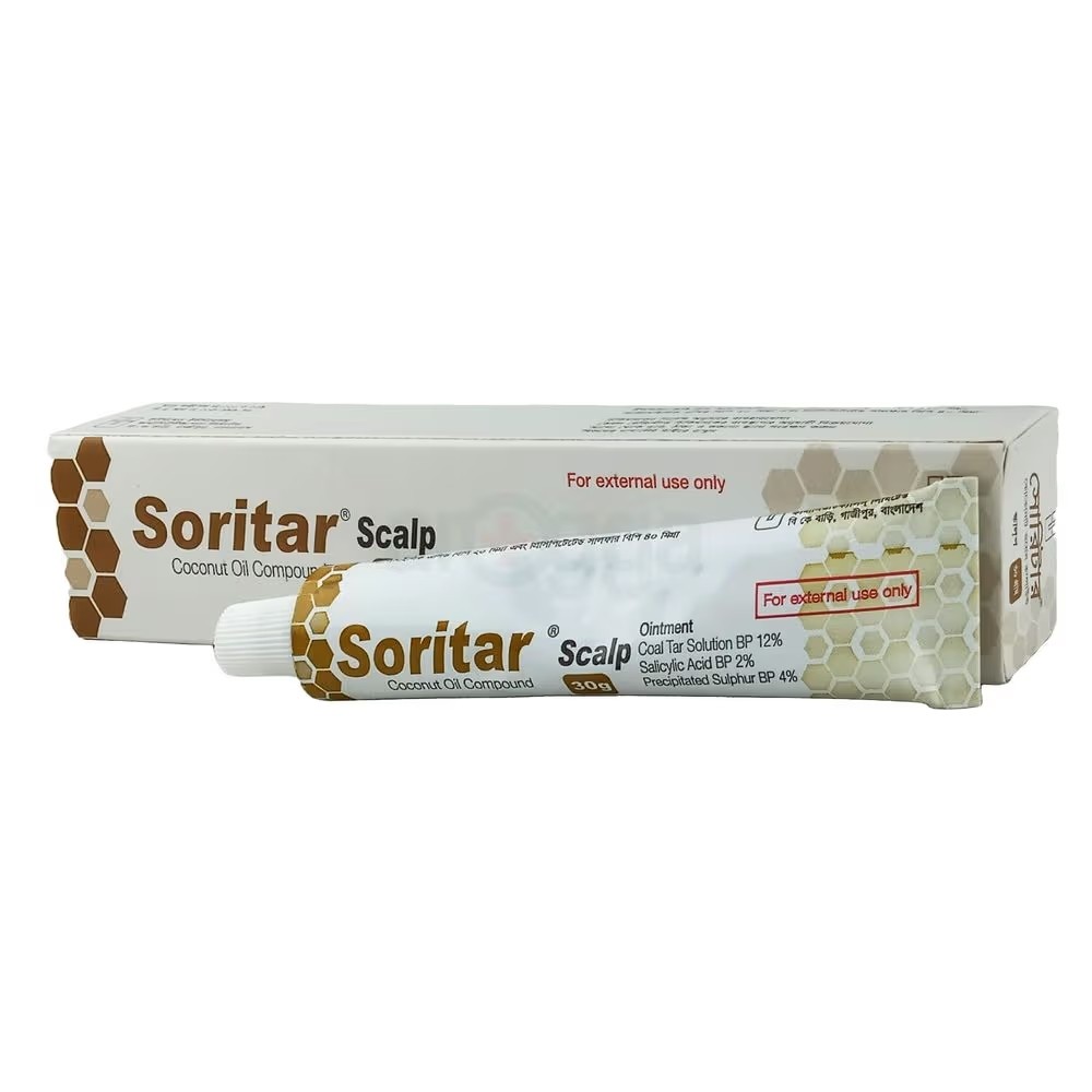 SORITAR 12%+4%+2% SCALP Ointment 30GM